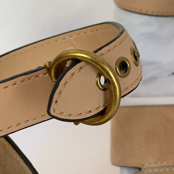 Coach Suede/Leather Platform Sandals. Never worn, bought new Macys. 7.5B - Picture 7 of 13